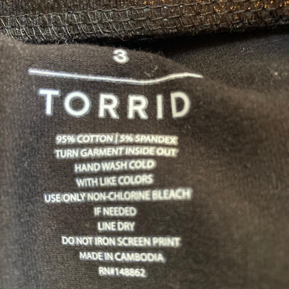 Women's Torrid Black Shimmer Leggings 3 - Picture 6 of 6